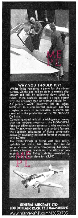: General Aircraft Monospar : General Aircraft Monospar