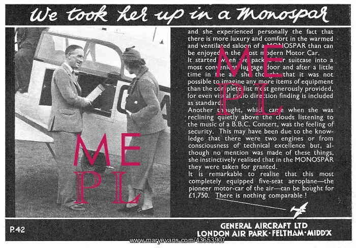 : General Aircraft Monospar : General Aircraft Monospar
