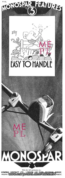 : General Aircraft Monospar Features No3: Easy To Handle : General Aircraft Monospar Features No3: Easy To Handle