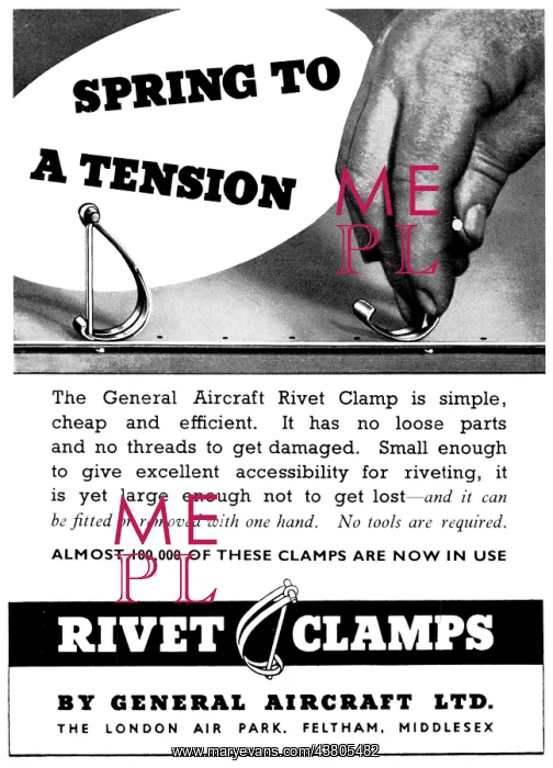 : General Aircraft Rivet Clamps 1940 : General Aircraft Rivet Clamps 1940