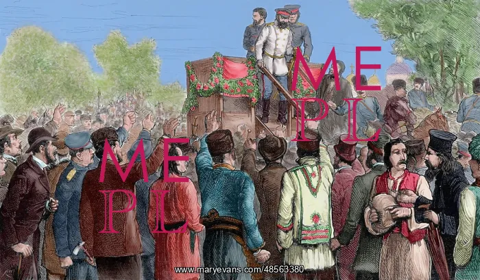 : General Alexander Kaulbars (1844-1925) interrupted by voters : General Alexander Kaulbars (1844-1925) interrupted by voters
