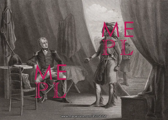 : General Andrew Jackson and Creek Chief Red Eagle : General Andrew Jackson and Creek Chief Red Eagle