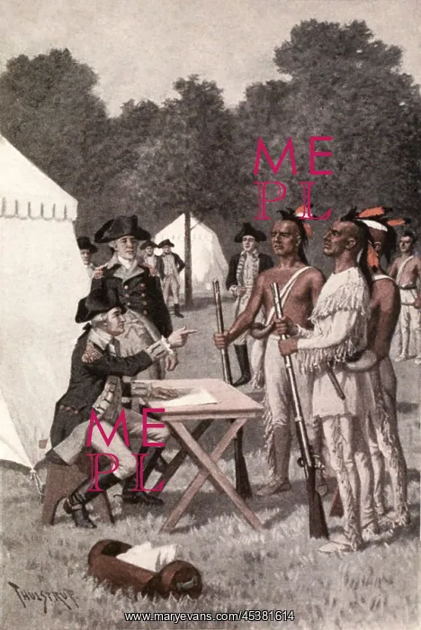 : General Anthony Wayne at the signing of the : General Anthony Wayne at the signing of the
