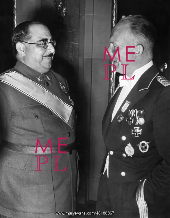: General Aranda with Wolfram Freiherr von Richthofen, 1939 : General Aranda with Wolfram Freiherr von Richthofen, 1939