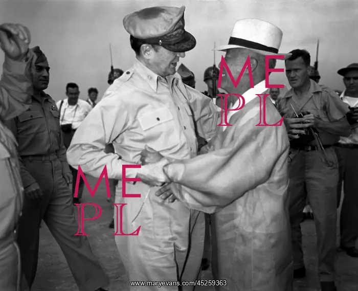 : General Army Douglas MacArthur is welcomed by : General Army Douglas MacArthur is welcomed by