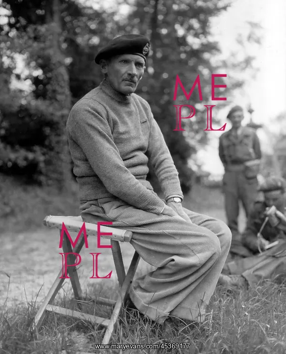 : General Bernard Montgomery during a press conference : General Bernard Montgomery during a press conference