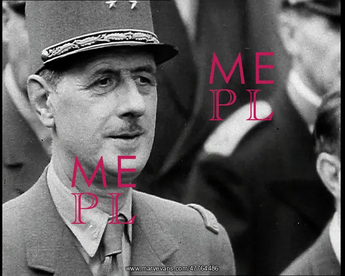 : General Charles De Gaulle in a Crowd In Paris : General Charles De Gaulle in a Crowd In Paris