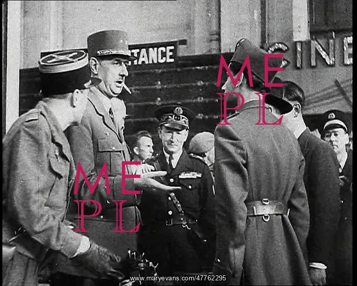 : General Charles De Gaulle Talking With Other : General Charles De Gaulle Talking With Other