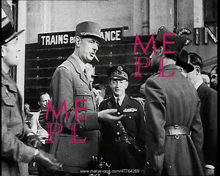 : General Charles De Gaulle Talking With Other : General Charles De Gaulle Talking With Other