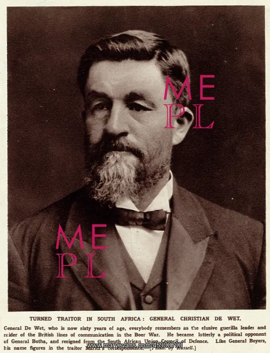: General Christian De Wet : General Christian De Wet