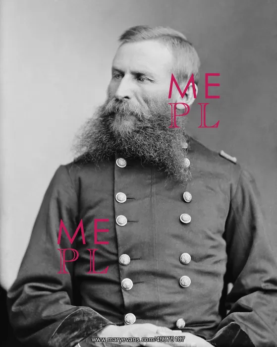 : General Crook (with a full beard, seated in : General Crook (with a full beard, seated in