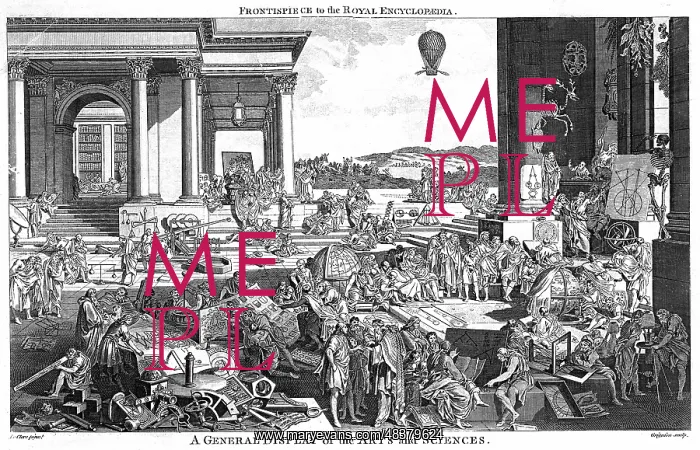 : A General Display of Arts and Sciences. Engraving : A General Display of Arts and Sciences. Engraving