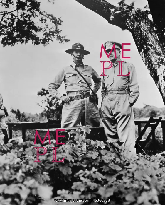 : General Douglas MacArthur (right) shown here with : General Douglas MacArthur (right) shown here with