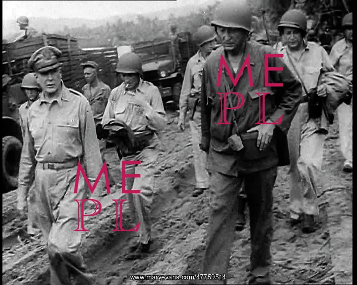 : General Douglas MacArthur Walking With American : General Douglas MacArthur Walking With American