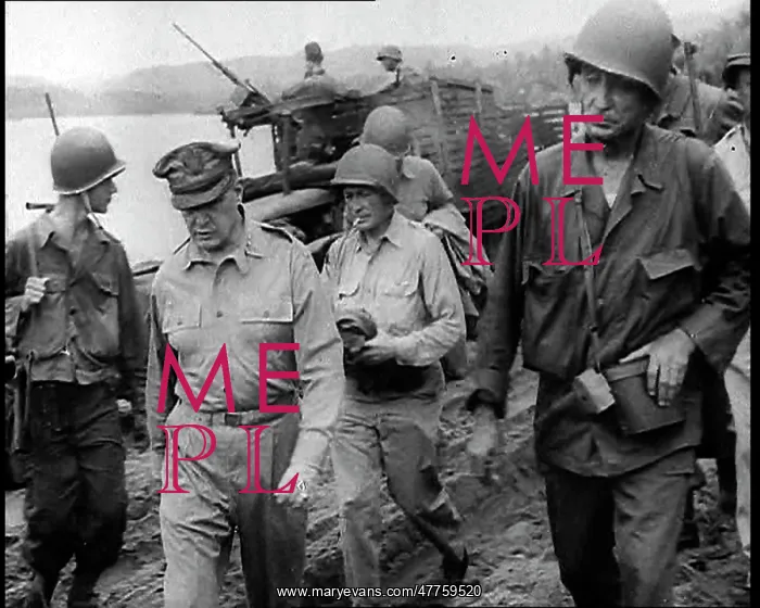 : General Douglas MacArthur Walking With American : General Douglas MacArthur Walking With American