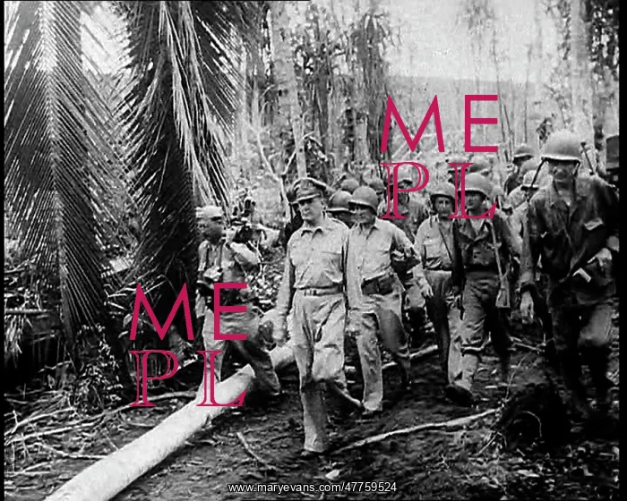 : General Douglas MacArthur Walking With American : General Douglas MacArthur Walking With American