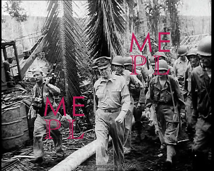 : General Douglas MacArthur Walking With American : General Douglas MacArthur Walking With American