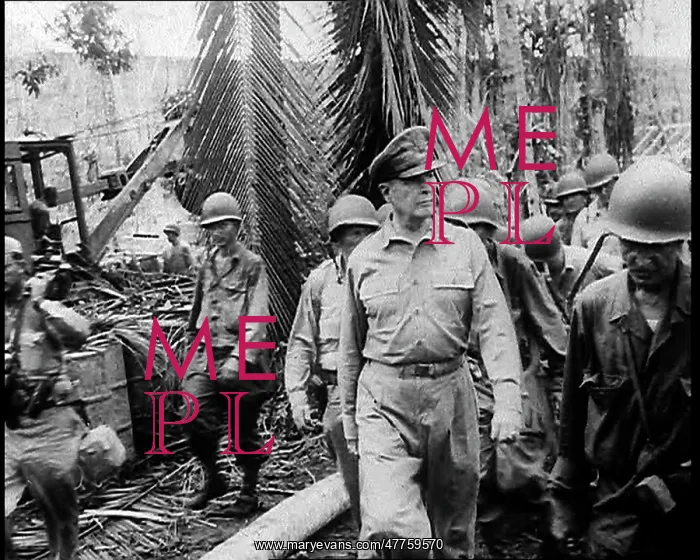 : General Douglas MacArthur Walking With American : General Douglas MacArthur Walking With American