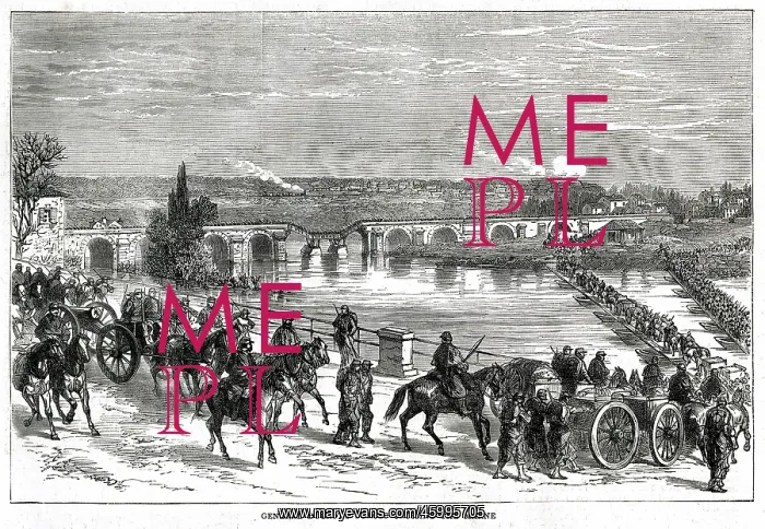 : General Ducrot's Forces crossing the Marne; Franco-Prussian : General Ducrot's Forces crossing the Marne; Franco-Prussian