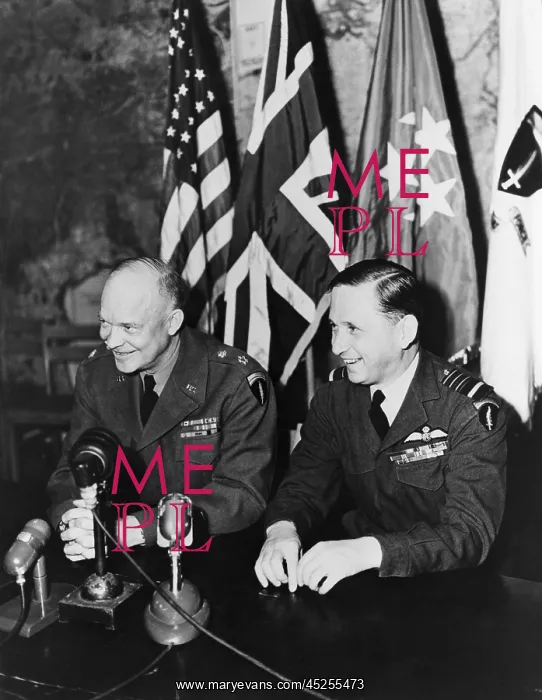 : General Dwight Eisenhower announces Germany's : General Dwight Eisenhower announces Germany's