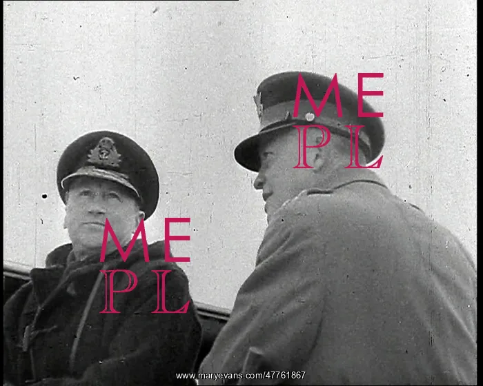 : D-Day. General Dwight Eisenhower With A Naval Commander During the D Day Landings : D-Day. General Dwight Eisenhower With A Naval Commander During the D Day Landings