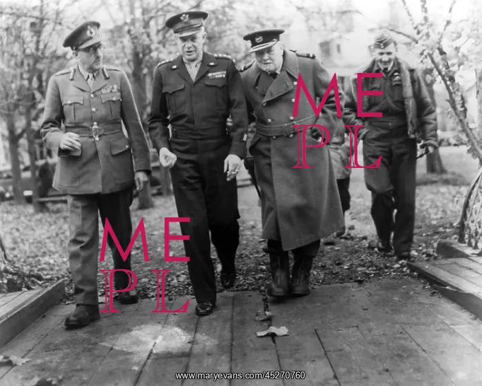 : General Dwight Eisenhower with Prime Minister : General Dwight Eisenhower with Prime Minister