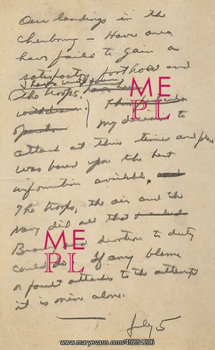 : General Eisenhower's unused statement he drafted : General Eisenhower's unused statement he drafted