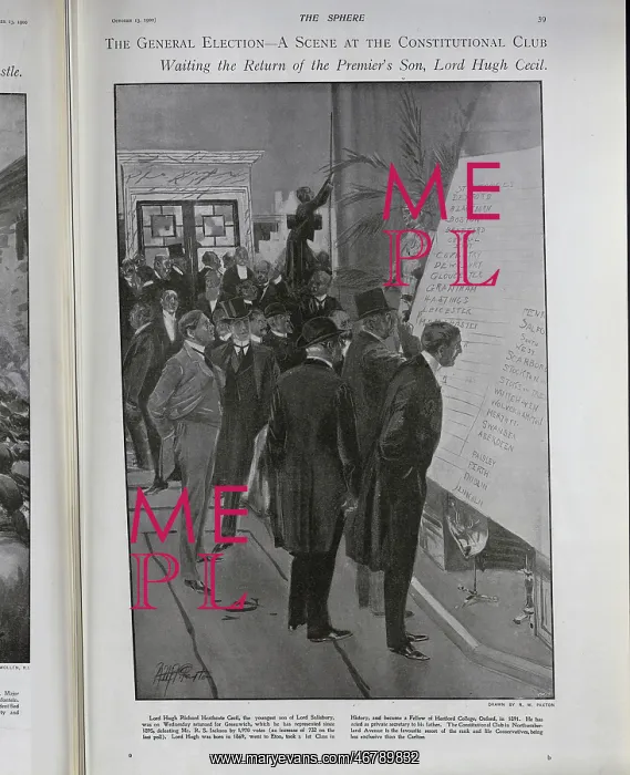 : General election- a scene at the Constitutional club : General election- a scene at the Constitutional club