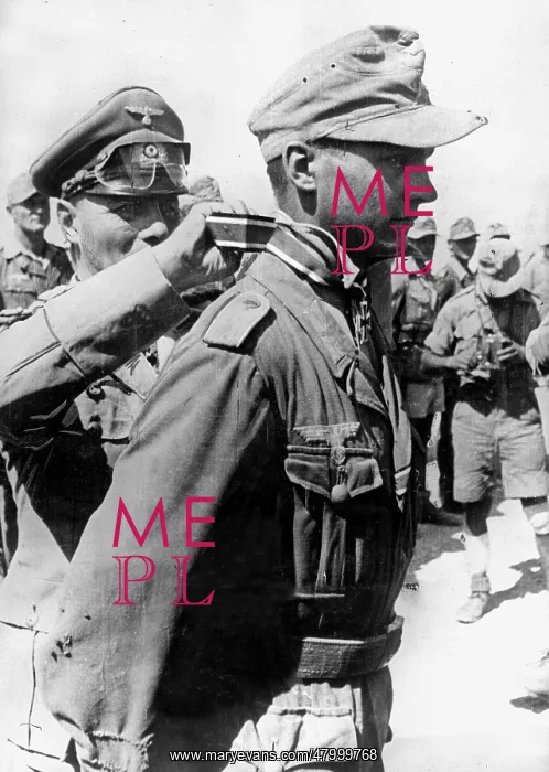: General Erwin Rommel presents medal, WW2 : General Erwin Rommel presents medal, WW2