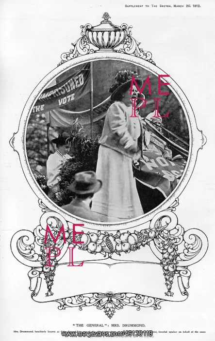 : The General - Flora Drummond - suffrage campaigner : The General - Flora Drummond - suffrage campaigner