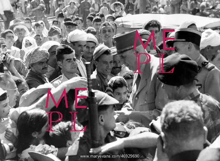 : General De Gaulle on visit to Algeria : General De Gaulle on visit to Algeria