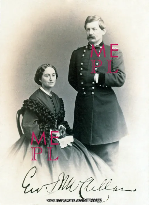 : General George B. McClellan and his wife, ? : General George B. McClellan and his wife, ?