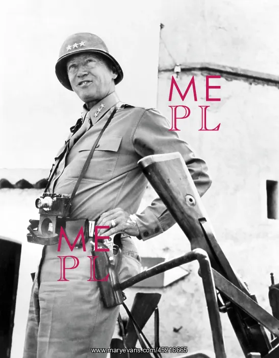 : General George Patton, (1885-1945), Sicily, ? : General George Patton, (1885-1945), Sicily, ?