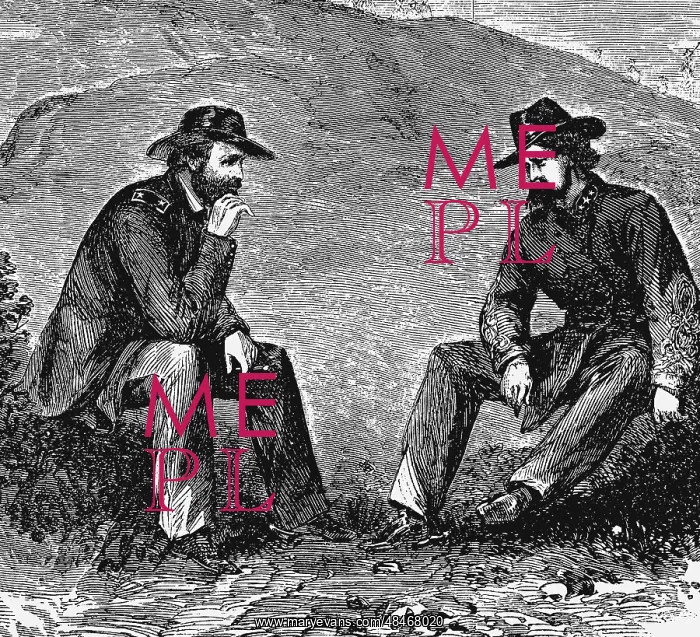  : General US Grant (left) negotiating terms with