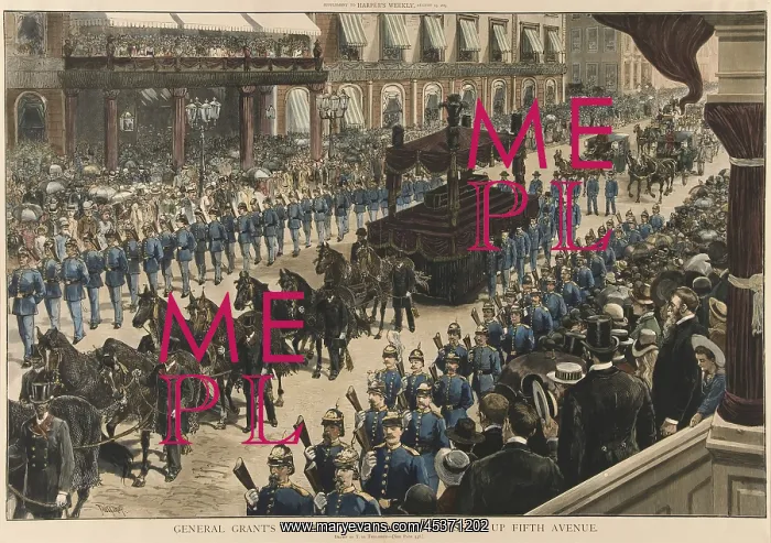: General Grant's Funeral Procession Passing : General Grant's Funeral Procession Passing