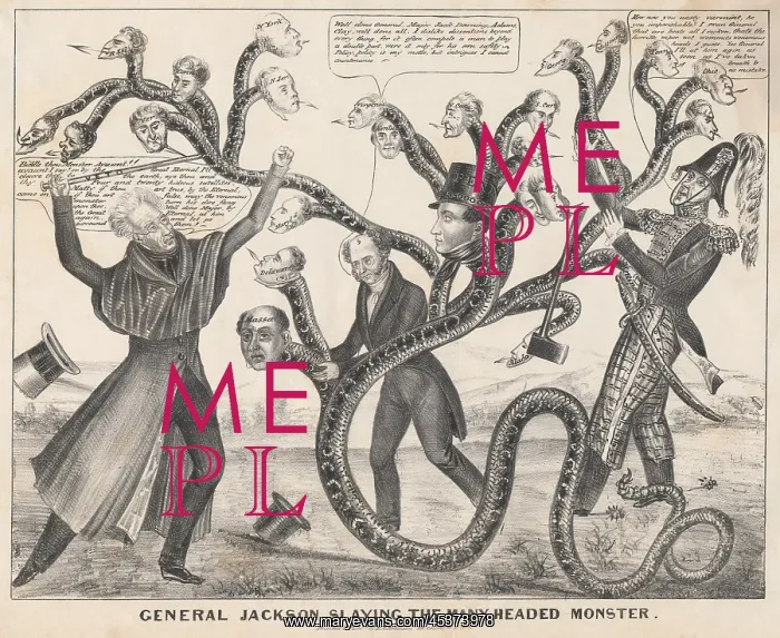 : General Jackson slaying the many headed monster : General Jackson slaying the many headed monster