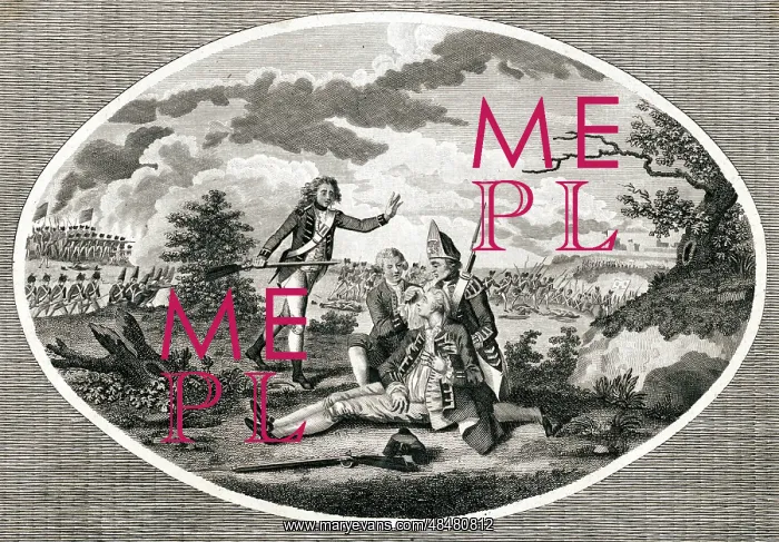 : General James Wolfe killed at the Siege of Quebec : General James Wolfe killed at the Siege of Quebec