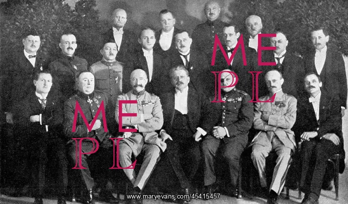 : General Jan Syrovy, with black ribbon over his : General Jan Syrovy, with black ribbon over his