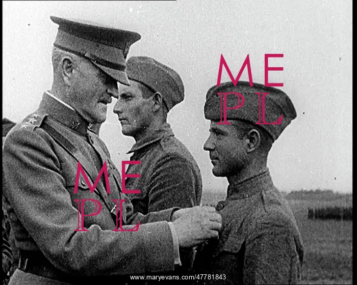 : General John Pershing Awarding A Medal To A Soldier : General John Pershing Awarding A Medal To A Soldier