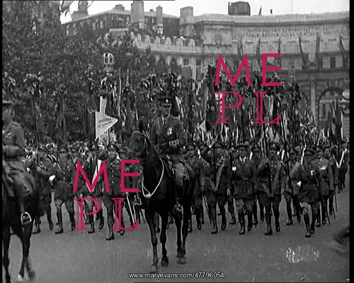 : General John Pershing On Horseback Followed : General John Pershing On Horseback Followed