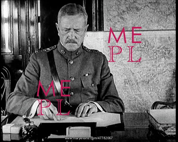 : General John Pershing Reading Notes in a Railway : General John Pershing Reading Notes in a Railway