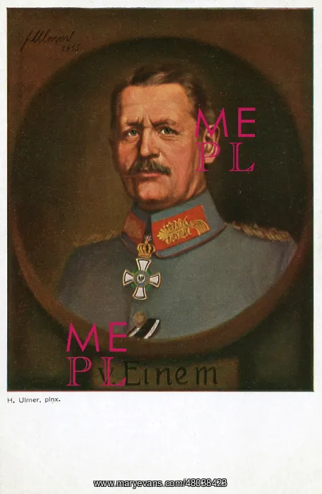 : General Karl von Einem, German army commander, WW1 : General Karl von Einem, German army commander, WW1