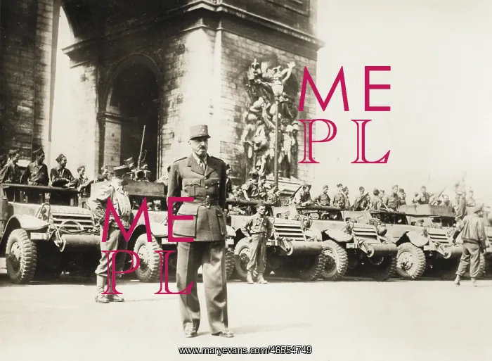: General Koenig at the Arc de Triomphe, Paris : General Koenig at the Arc de Triomphe, Paris