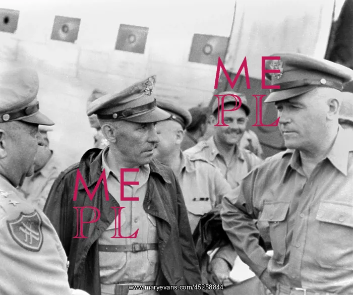 : General Lawton Collins (right), U.S. Chief of : General Lawton Collins (right), U.S. Chief of