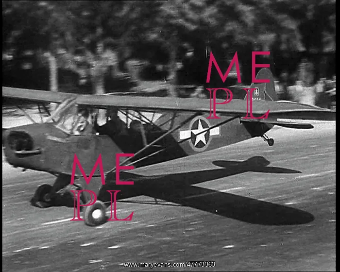 : General Mark W. Clark's Personal Plane Taking off : General Mark W. Clark's Personal Plane Taking off