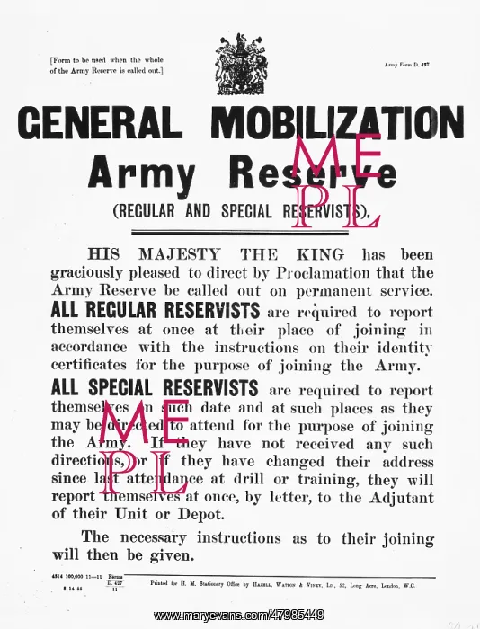 : General Mobilization Army Reserve : General Mobilization Army Reserve