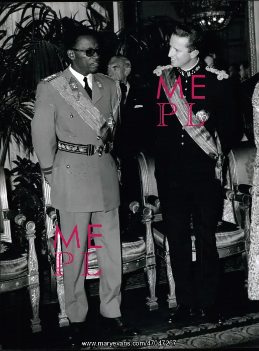 : General Mobutu of Congo and King Baudouin, Belgium : General Mobutu of Congo and King Baudouin, Belgium