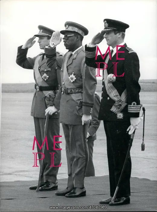 : General Mobutu of Congo and King Baudouin, Belgium : General Mobutu of Congo and King Baudouin, Belgium