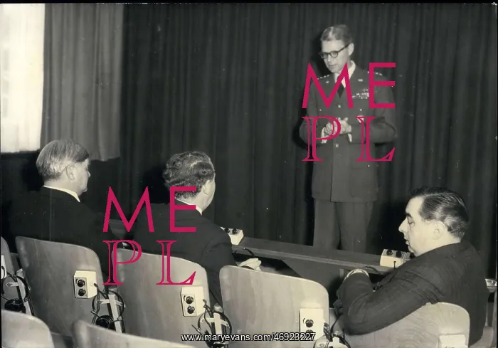 : General Norstad with political visitors, SHAPE : General Norstad with political visitors, SHAPE