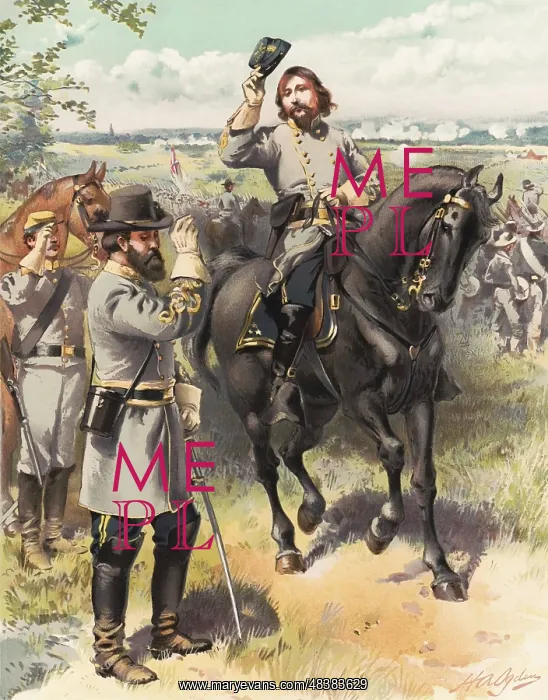 : General Picket taking orders from General Longstreet : General Picket taking orders from General Longstreet